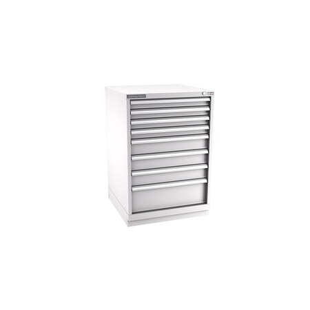 Champion Tool Storage Modular Tool Cabinet, 8 Drawer, Light Gray, Steel, 28 in W x 28-1/2 in D x 41-3/4 in H S18000801ILCFTB-LG